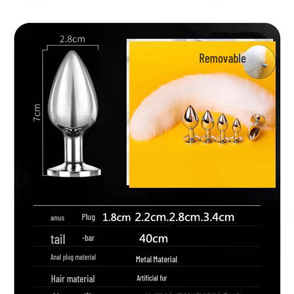 Removable Fox Tail Anal Plug - Beginner's Small Size Anal Dilator