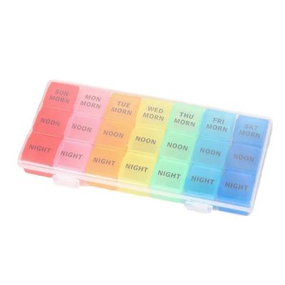 Weekly Portable Travel Pill Cases Box 7 Days Organizer 14/21 Grids Pills Container Storage Tablets Drug Vitamins Medicine