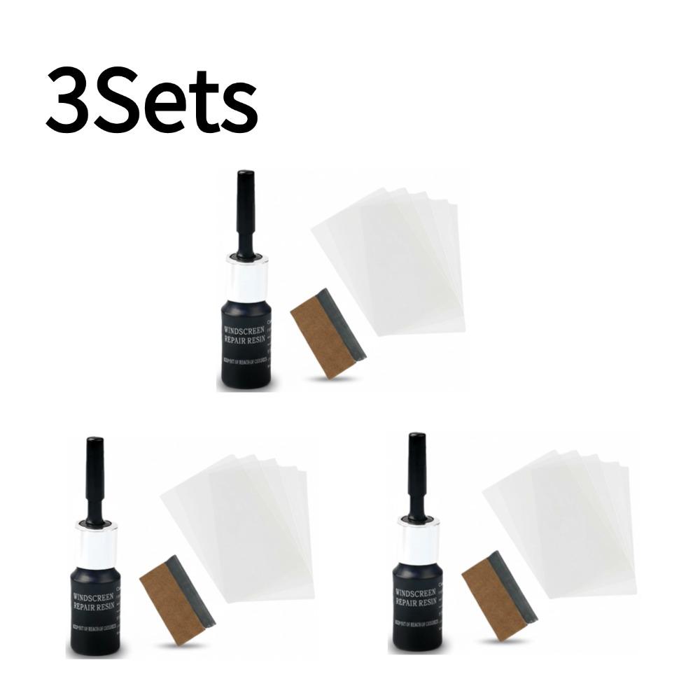 1-10sets Car Windshield Repair Kit Crack Scratch Repair Fluid Cure Resin Auto Glass Windscreen Crack Remover Repair Tool Set