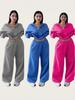 2025 Women's Casual Half-Zip Hoodie and Long Pants Set - European & American Autumn/Winter Style.