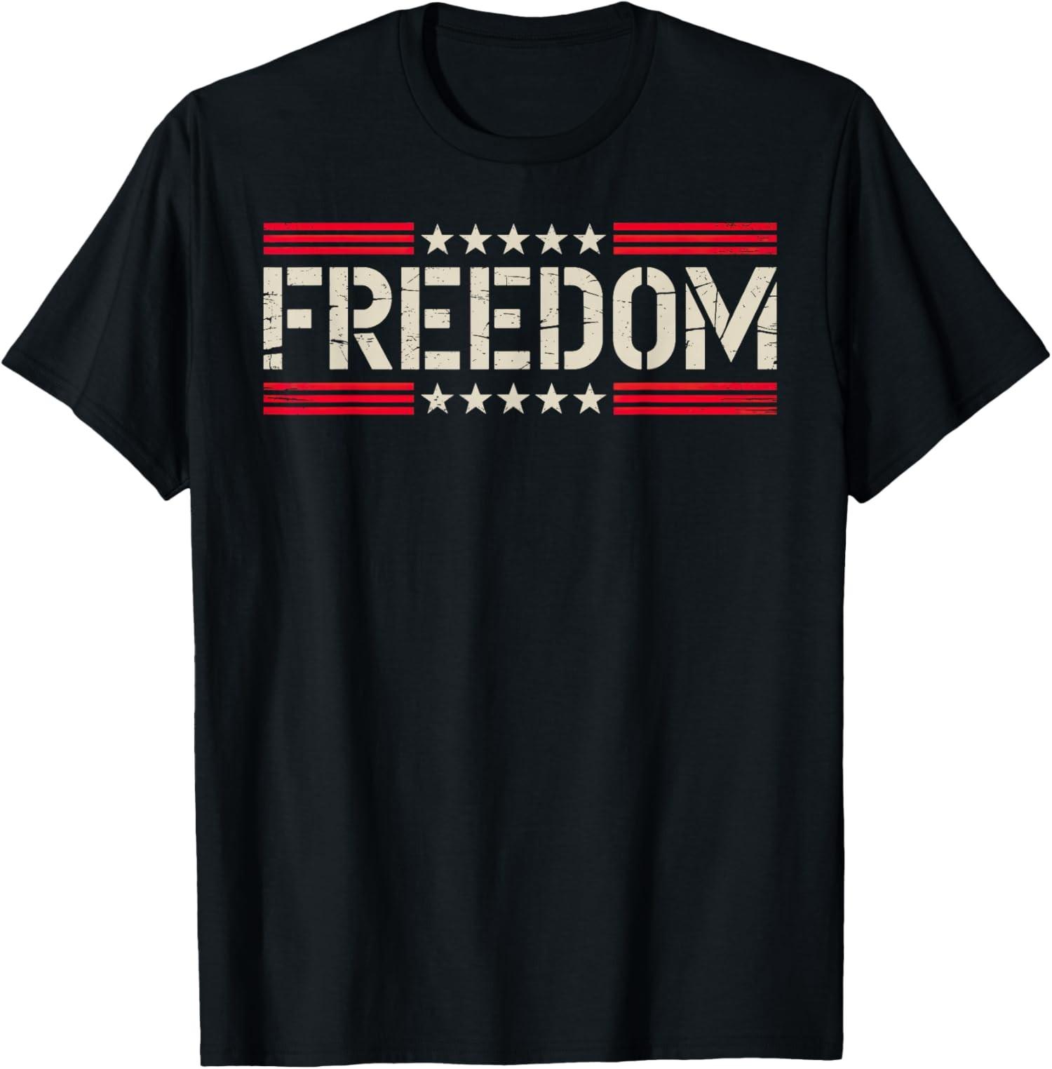 T-shirt unisexe classique Freedom Patriotic American Graphic S