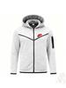 Spring-Autumn Men's Track & Field Hoodie with Chest Stripe and Zipper