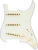 Strat Steel Parchment PG Pre-Wired Pickguard, Tex-Mex Strap, 11-Hole