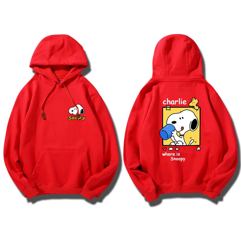 Snoopy Cartoon Damen Kapuzensweatshirt Paar Outfit Neu I Sportjacke Damen Kapuzenpullover Sweatshirt Trend