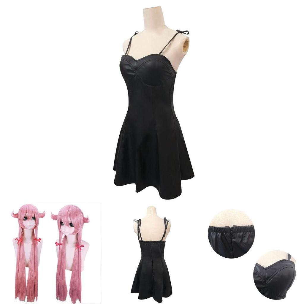 Breathable Japanese Anime Gasai Yuno Cosplay Costume Crafted From Durable Pu Leather