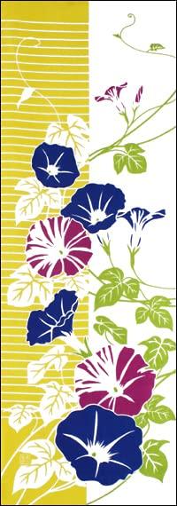 Dyeing Anbo Hand Towel Glory Blooming Authentic Dyed Cotton Tokuoka Made in Japan 35cm x 100cm "Morning Sun" 100%