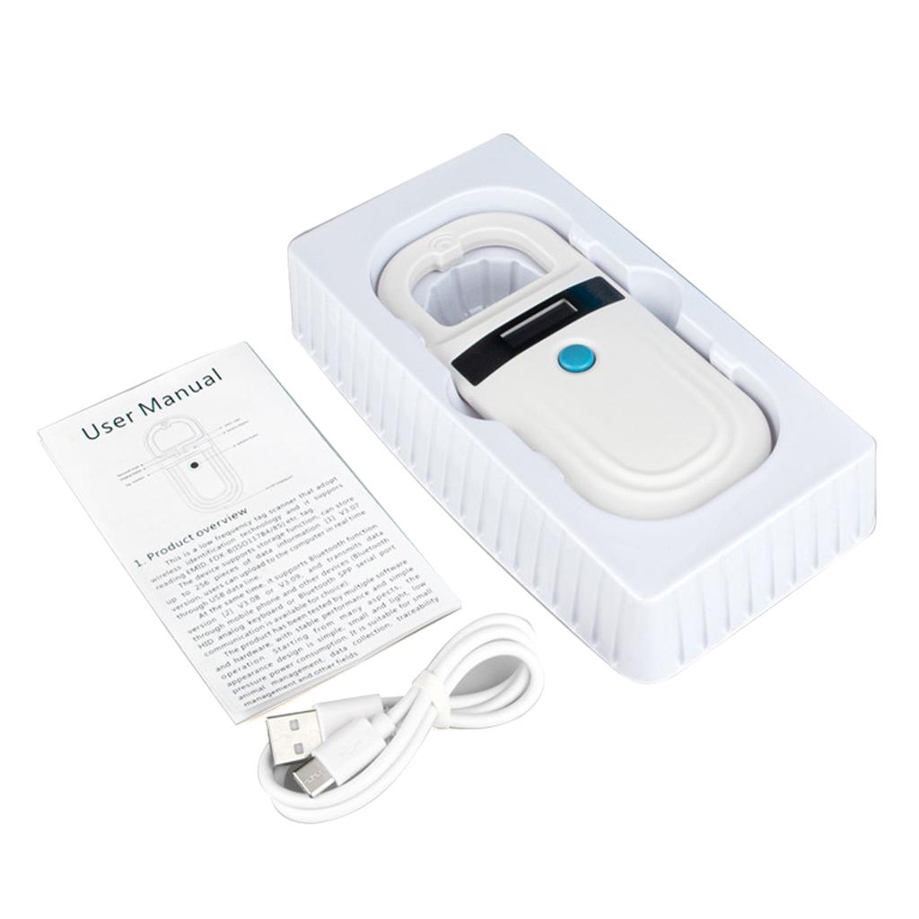 Microchip Scanner For Pets Bt 4.0 OLED Display Store 128 Pieces Of Data For Small Animal Management