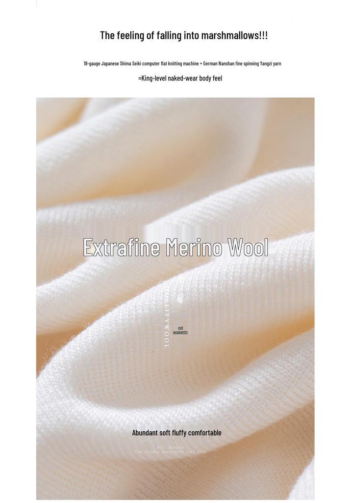 Premium Slim-Fit 100% Pure Wool Women's Round Neck Knit Sweater - Perfect for Autumn and Winter 