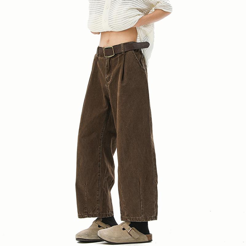 2025 Spring Summer Men Pure Cotton Cargo Pants Korean Style Male Casual Loose Pants Man Overalls Hip Hop Streetwear Trousers
