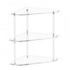 Elegant Wall Mounted Corner Shelf Acrylic Storage Rack Space Saving Organizer Triangle End Table for Skincare Tool