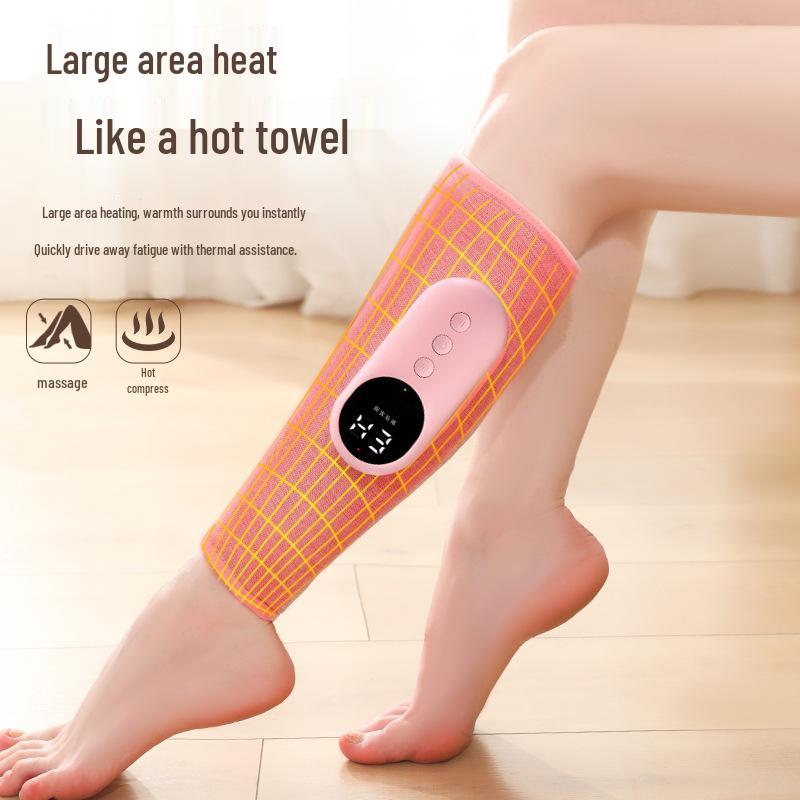 Rechargeable Airbag Massage Leg Wraps with Heating and Multi-Level Temperature Control.