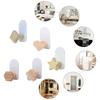 Wood Wall Hook Hanger Wall Mounted Hook Heart Star Hexagon Flower Metal Hooks