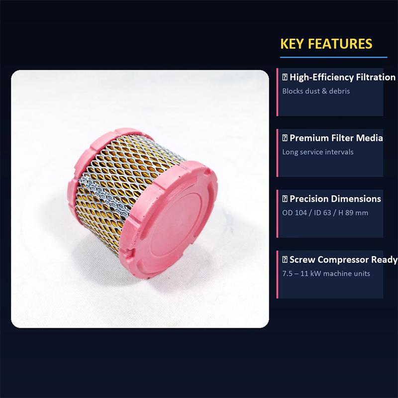 4 Pcs Compressor Air Filter Element Suitable for 7.5-11 KW Screw Compressors