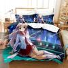 3d Anime Game Aria the Scarlet Ammo Bedding Set Printed With Pillowcase Bed Duvet Cover Soft Single Double Queen Super King Size