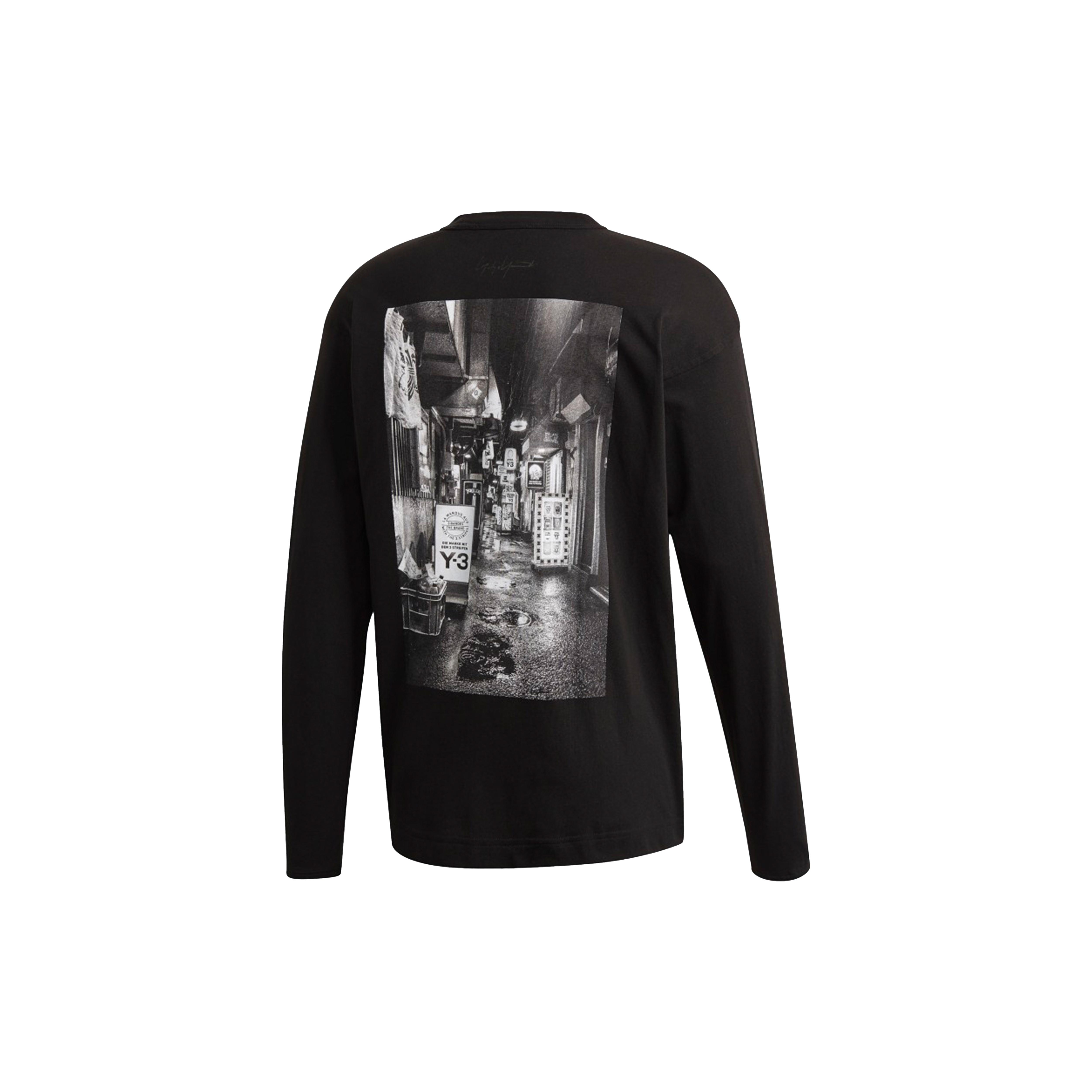 adidas Men s Y-3 Photo Printing Long Sleeves Black FP8693 XL