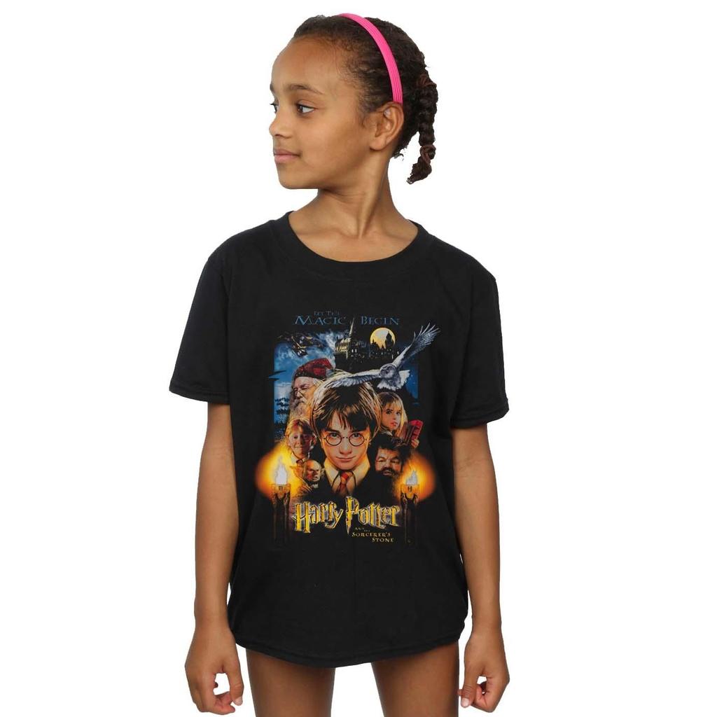 HARRY POTTER Girls The SorcererÂ´s Stone Poster Cotton T-Shirt