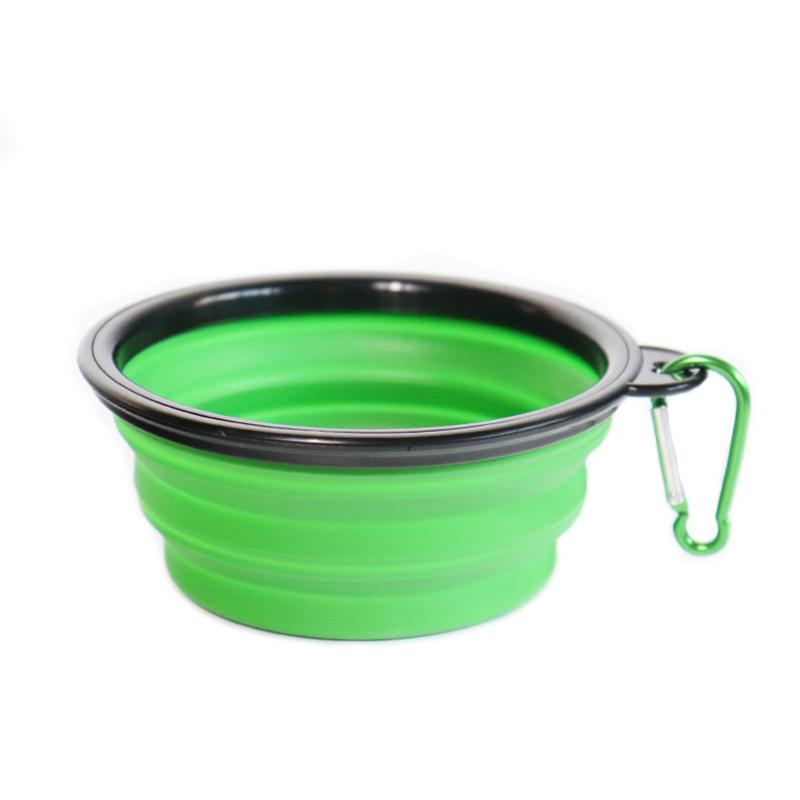 Portable Travel Dog Bowl Convenient Cat Bowl Non-deformable Folding Bowl 2025 New 350ml Folding Bowl with Keychain Pet Bowl