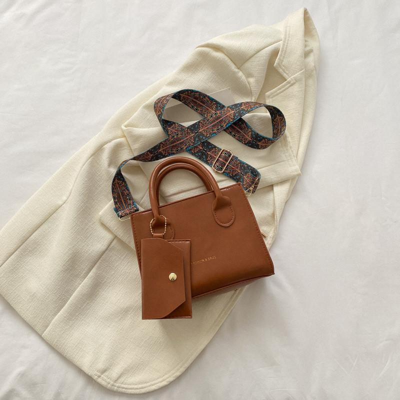 Stylish Minimalist Pu Crossbody Bag For Women Trendy Square Shape Handbag