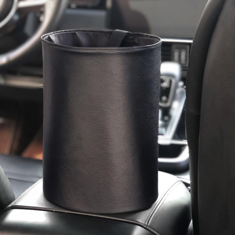 

Car Storage Busket Interior Rubbish Container for Waste Organizer Holder Waterproof Garbage Can Trash Bin Folding Auto Accessori чёрный