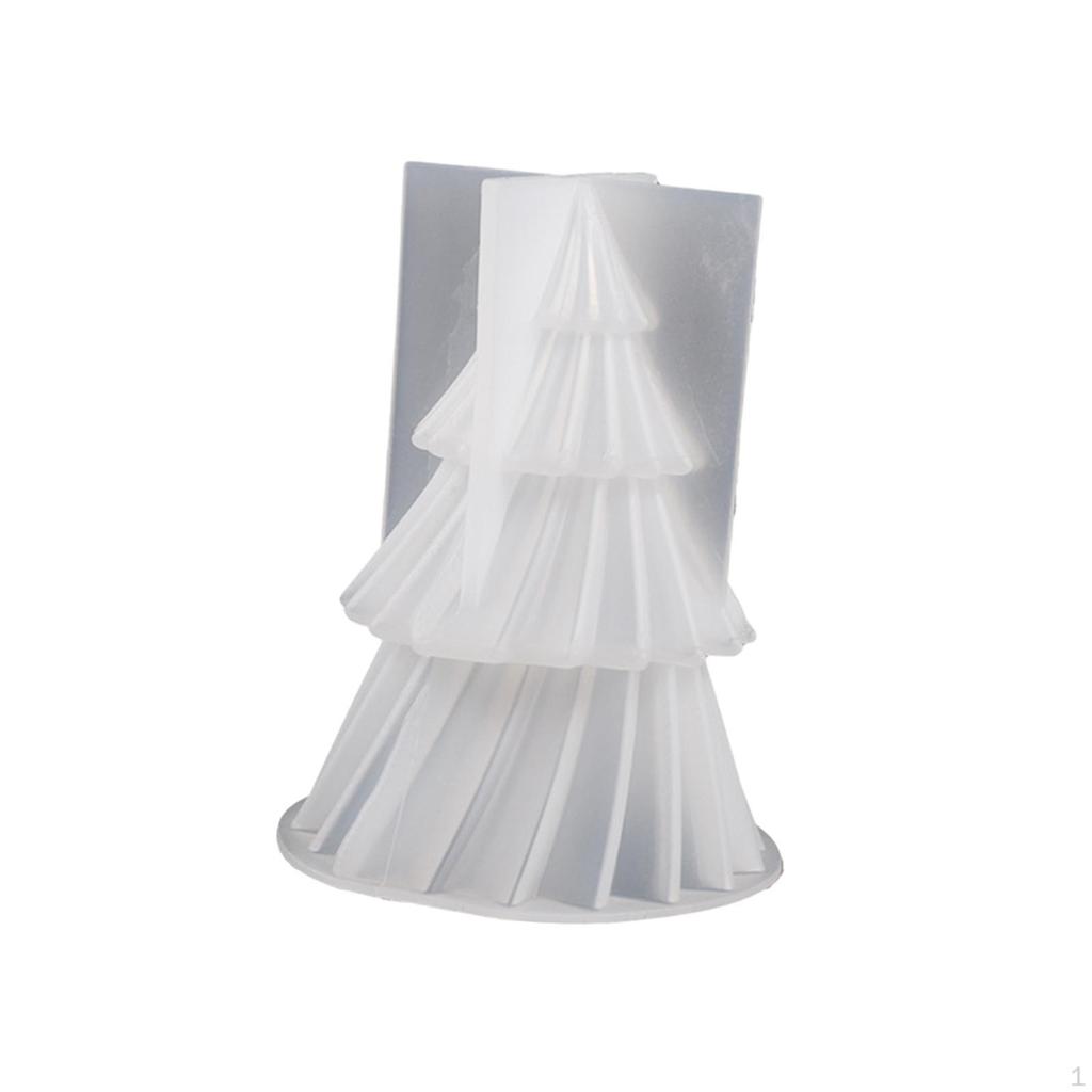 DIY Christmas Tree Silicone Model Candle Making Flexible Xmas Resin Casting for Sculpture