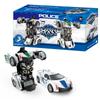 One-Key Transforming Bugatti Pull-Back Car Robot Toy