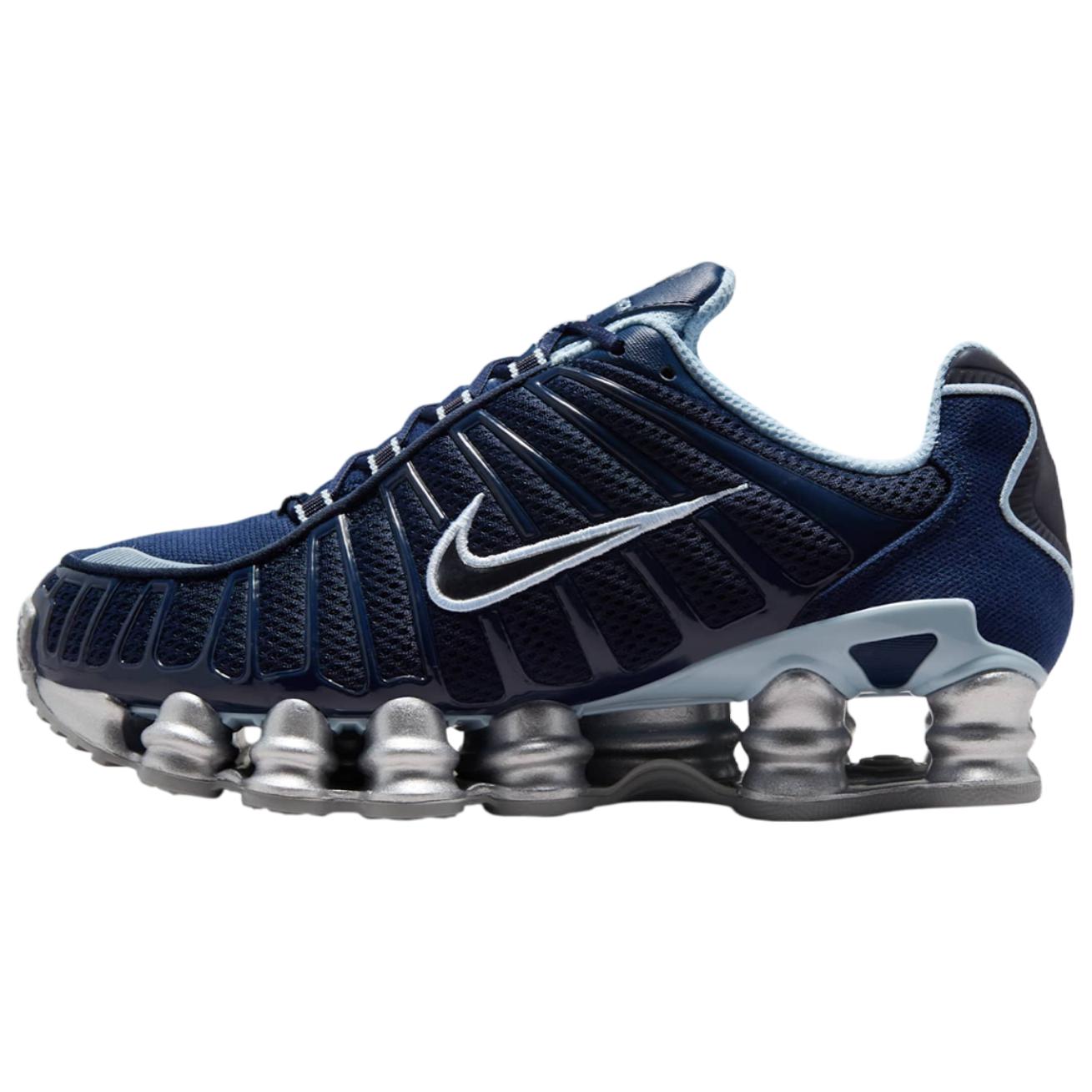 

Nike Shox TL Women s Obsidian Light Armoury Blue Flat Silver Metallic Platinum Retro Mechanical Cushioning Running Sneakers IH4481-400 EU 39
