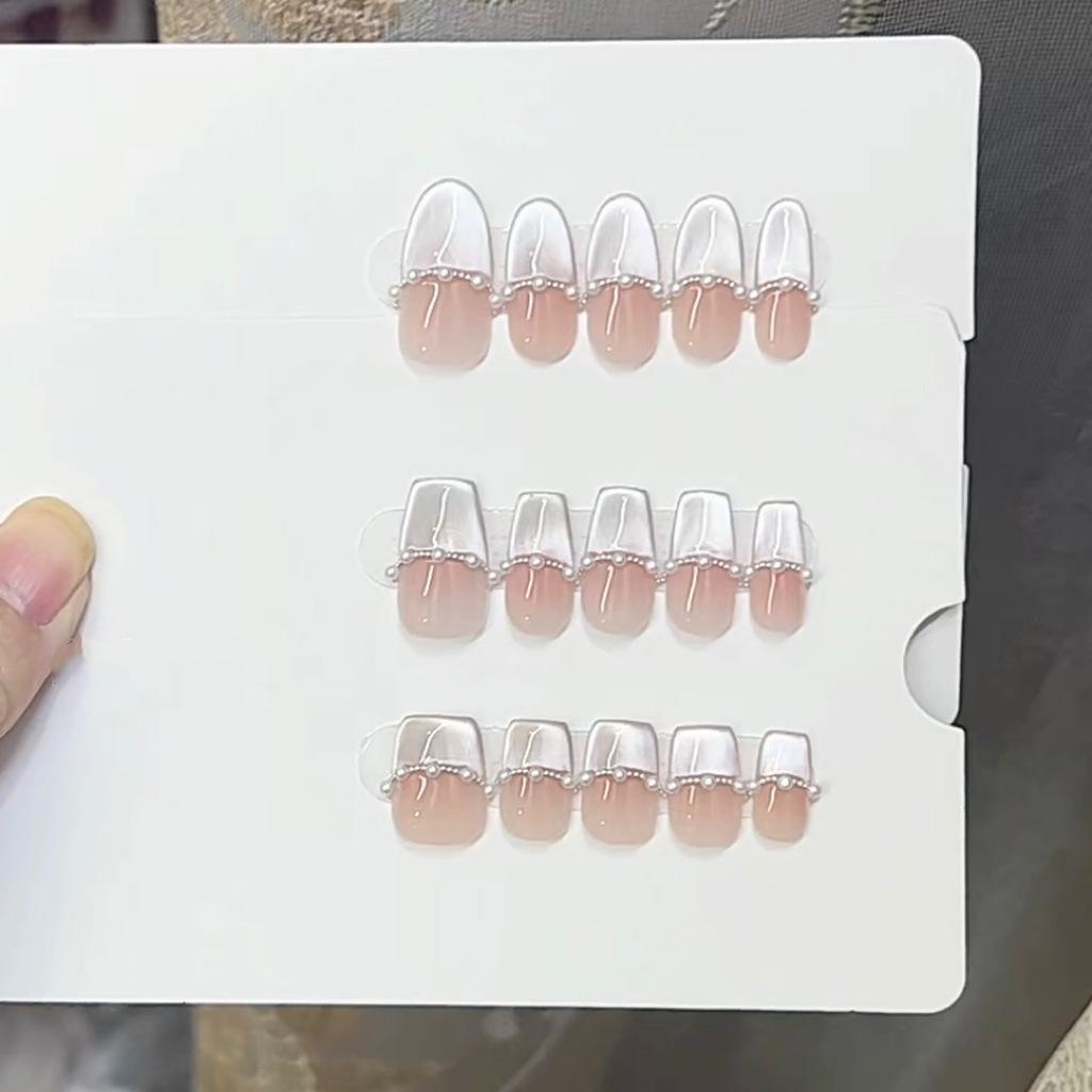 Pure Handmade Phototherapy Wear Nail Tablets First Love Wear Nail Finished Product Reused Nail Art