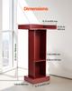 VEVOR Podium Stand, 1040 mm Wooden Lectern, Laptop Desk with Wide Reading Surface and Storage Shelf, Edge Stopper, Elegant Design, Flool-Standing
