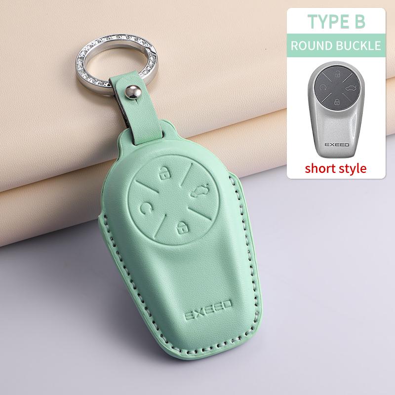 For Chery Exeed Et Txl Starway Vx Starlightrun C-Dm Car Keychain Protection Case Pu Car Remote Case Cover Shell Fashion Keychain
