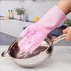 Silicone Dishwashing Gloves Waterproof and High Temperature Resistant Kitchen Multifunctional Gloves