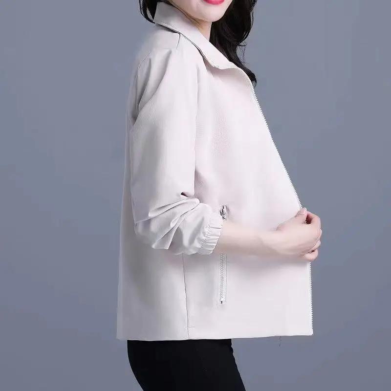 Kurtka damska Elegancka, swobodna, luźna, wyszczuplająca, kardigan, wiosna, jesień, płaszcz damski w średnim wieku