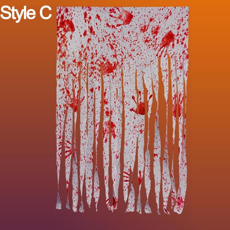 

Страшная Хэллоуинская дверная занавеска Кровавые отпечатки рук Марлевый бинт Ужасный декор Реквизит для дома с привидениями Подвеска на дверной проем для входа на вечеринку 1Pc