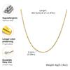 18K Gold Plated Two Tone Oval Beaded Chain Necklace for Women, Stainless Steel Clavicle Choker Necklace, Fashion Jewelry Gift