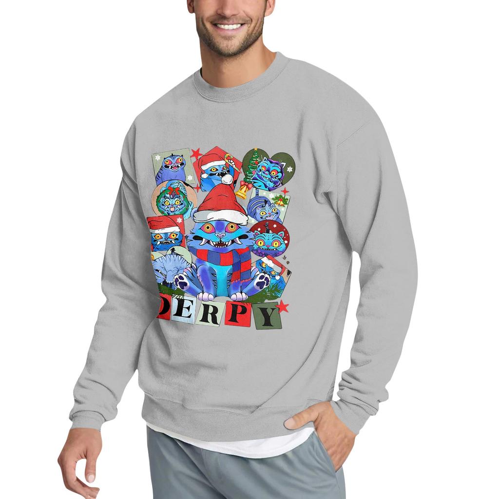 Men's Casual Sweatshirt With Fun Film-Themed Print