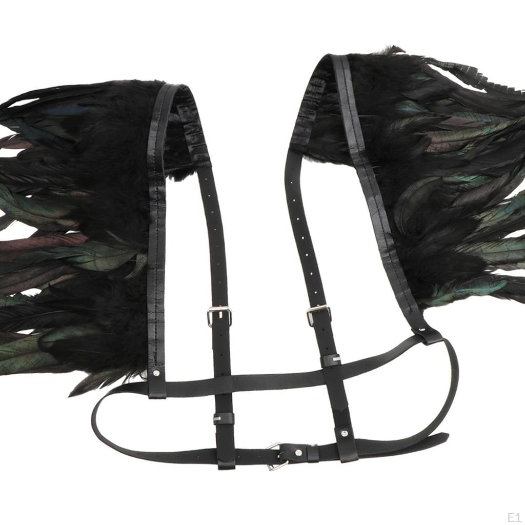 Artificial Feather Shawl Accessories Poncho Capelet for Women Masquerade