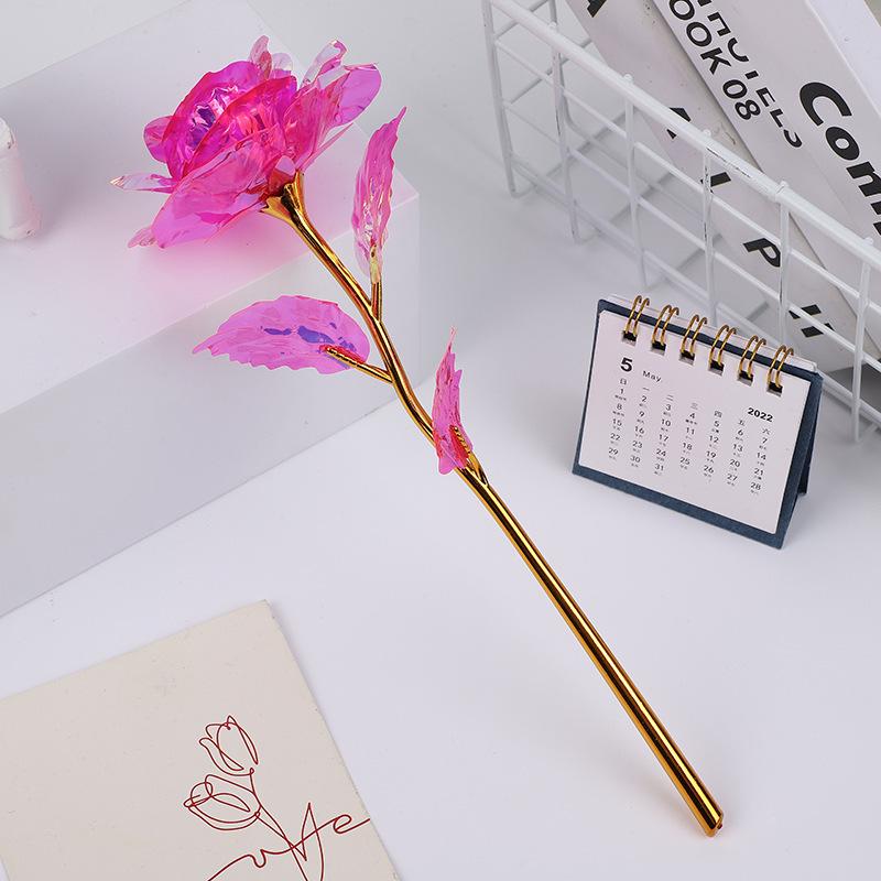 Qixi Valentine's Day Multicolor Crystal Rose Ornament