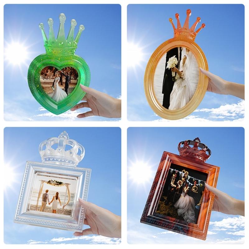 Retro Crown Photo Frame Epoxy Resin Mold DIY Crafts Resin Decorative Jewelry Making Mold Picture Frame Silicone Mold