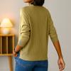 Women's Fashion Casual Solid Color Round Neck Split Hem Raglan Sleeve Long Sleeve Sweater Top
