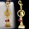 Fashionable Fruits Construction Tower Car Keychain For Women Girls High-End Backpack Decoration Exquisite Accessories Gifts