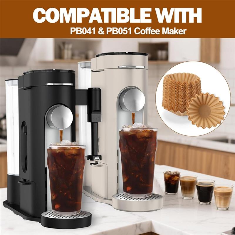 150PCS For Ninja PB051/PB041 Coffee Maker Disposable Paper Filters, Replacement For Pod& Grounds Models