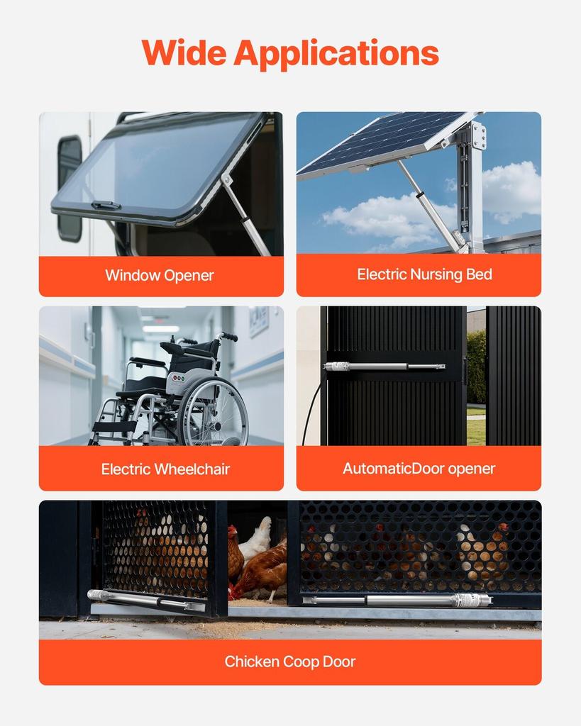 12V Linear Actuator, 250mm Stroke 15mm/s High-Speed 1000N Linear Motion Actuator - with IP54 Protection & Mounting Bracket for Lift Desk, Recliner