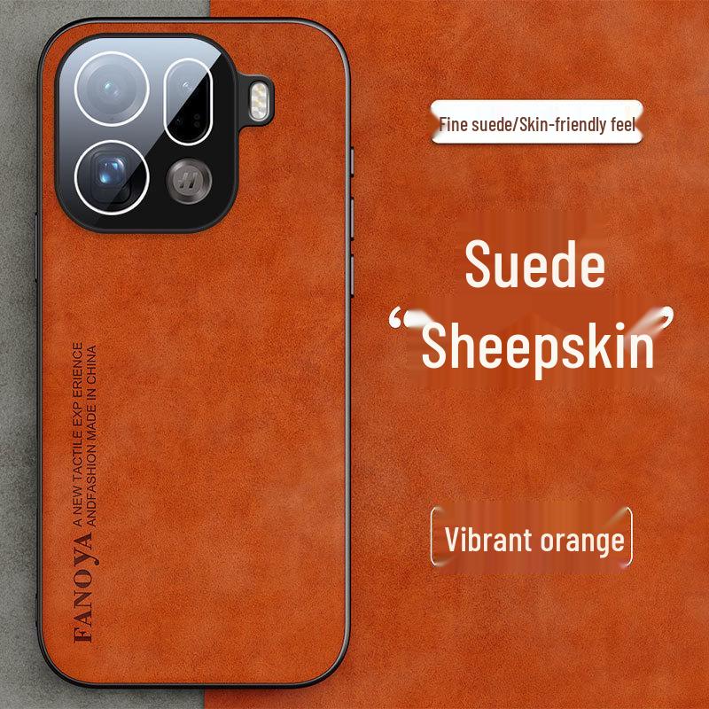 

Compatible OPPO FindX9U Suede Leather Stand Case with Full Lens Protection 8Pro