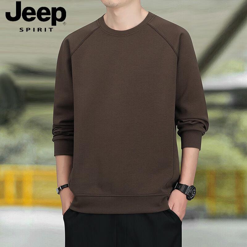 JEEP SPIRIT Men's Round Neck Casual Sweatshirt