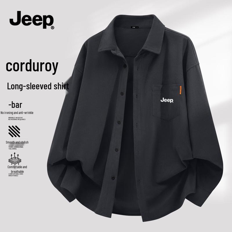 JEEP Men's Wear-Resistant Business Casual Shirt