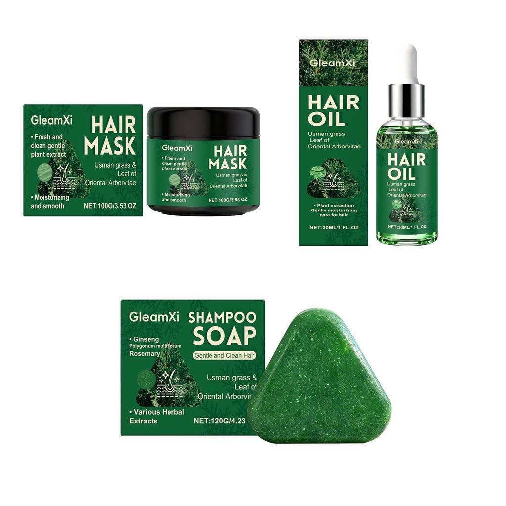 GleamXi Feuchtigkeitspflege-Haarpflegeset Hydrierender Glanz Frizz-Kontrolle Glättender Conditioner für Trockenes Strapaziertes Haar
