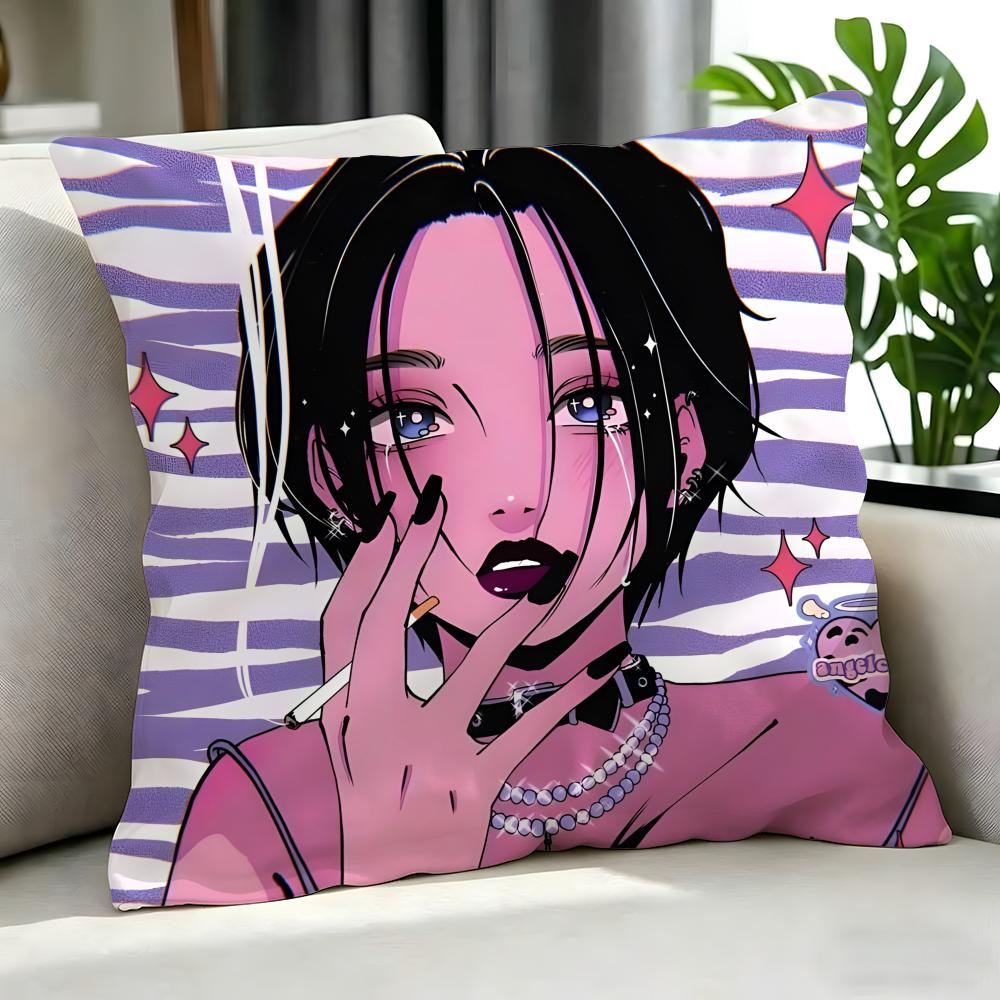 Anime Nana Cushion Cover Cushion Cover Set 4Pcs 50X50 45X45 40X40 Pillowcase Decorative Sofa Home Decor