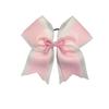 European & American Swallowtail Bow Pink Hair Tie: Double-Layer Ribbed Band for Children