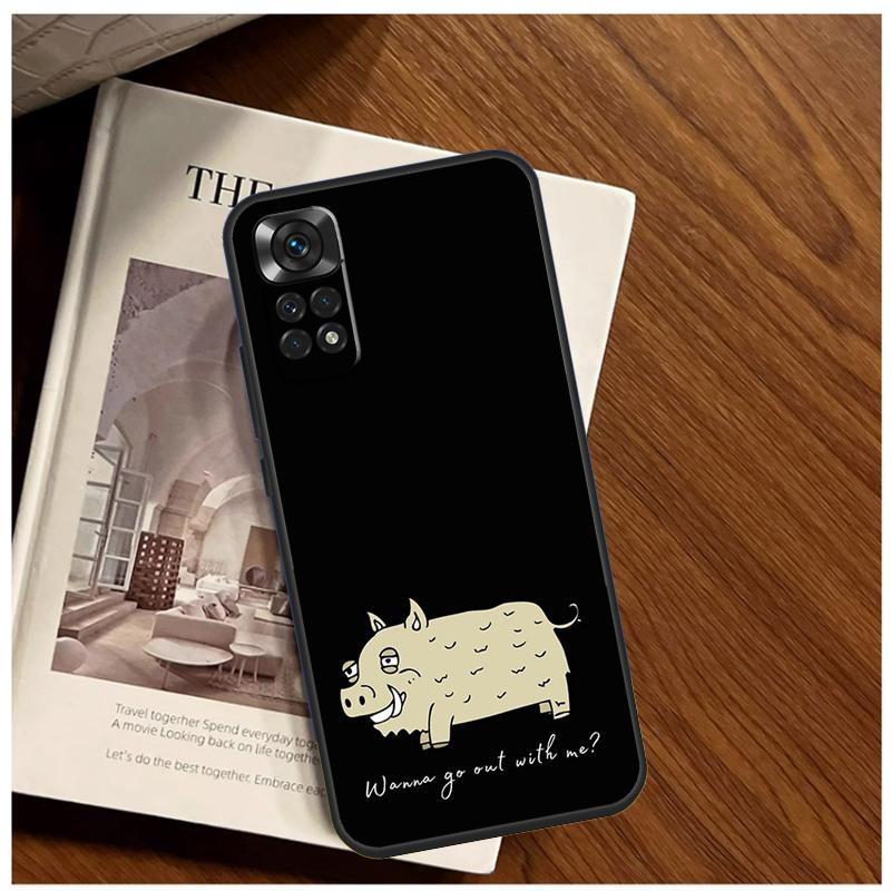 Cute Wild Boar Funny Cartoon Case For Xiaomi Redmi Note 13 9 10 11 12 14 15 Pro Plus Cover For Redmi 15 C 12C 13C 14C 10C