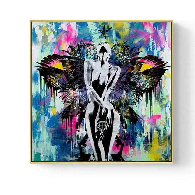 

Абстрактные граффити, сексуальная обнаженная женщина, холст, картина, постер и принт, современные настенные художественные картины для гостиной, домашний декор, Cuadros 21cm×30cm NoFrame