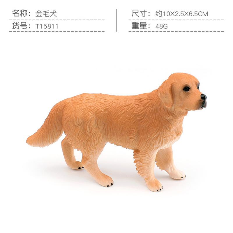 8 Simulated Dog Models Golden Retriever Bona Mountain Dog St. Bernard Short Legged Corgi Static Ornament Toys